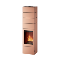 Estufa de le&ntilde;a BLAZE ELEMENT Q - acabado mauve