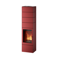 Estufa de le&ntilde;a BLAZE ELEMENT Q - acabado red brow