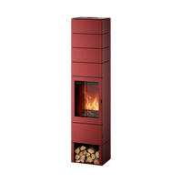 Estufa de le&ntilde;a BLAZE ELEMENT Q+ - red brown