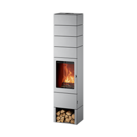 Estufa de le&ntilde;a BLAZE ELEMENT Q+ - silver grey
