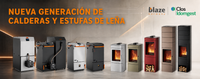 Estufas y calderas de leña Blaze Harmony distribuidas por Clos Idomgest